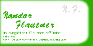 nandor flautner business card